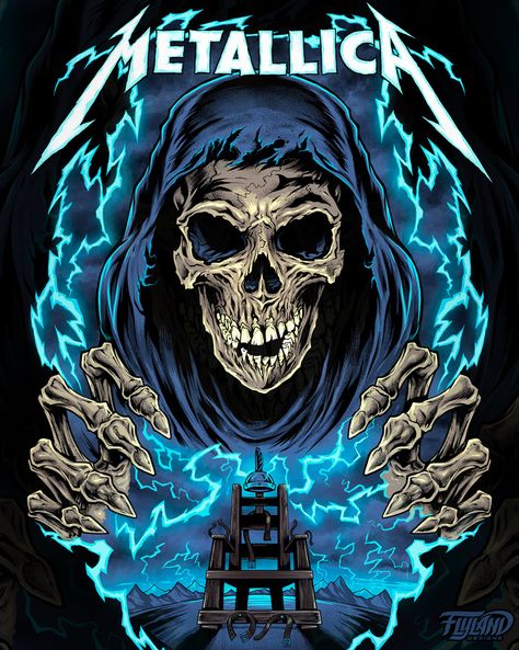 Metallica Poster Art, Metallica Tshirt Designs, Designs For Shirts Ideas, Metallica Wallpaper Laptop, Metalica Posters, Metallica Painting, Rock Album Cover Art, Reaper Artwork, Metallica Wallpapers Iphone