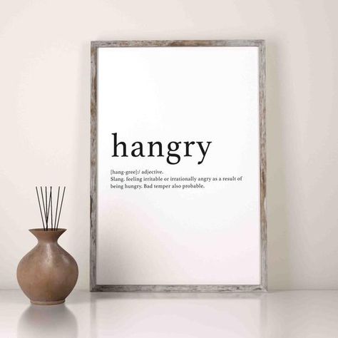 Hangry Definition Sign Quote,Kitchen, Kids, Printable Digital File,Inspirational Funny ,Gift,Housewarming,Print,Minimalist Decor Ctrl Alt Delete, Classy Office Decor, Wall Prints Quotes, Inspirational Funny, Funny Definition, Retro Office, Diy Print, Inspirational Humor, Gift Printable