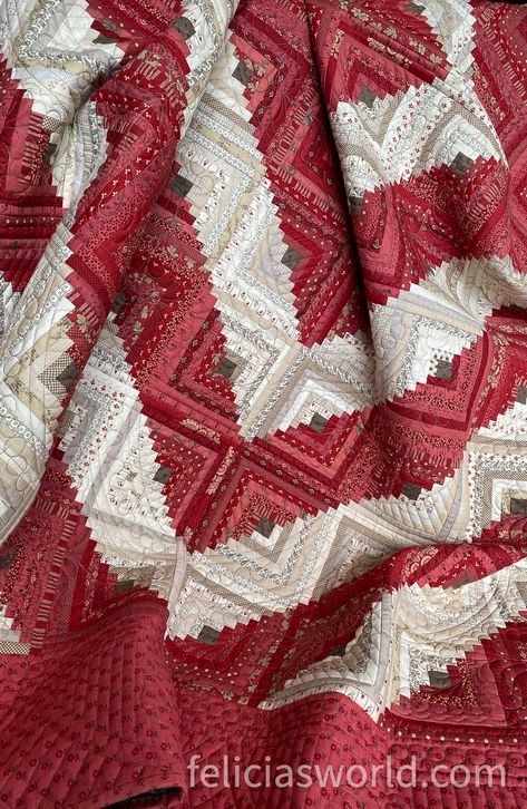 Red Quilts Ideas, Quilt Pattern Ideas, Foundation Paper Piecing Templates, Paper Piecing Templates, Quilts Patchwork, Patchwork Diy, Log Cabin Quilt Pattern, Log Cabin Quilt Blocks, Patchwork Clothing