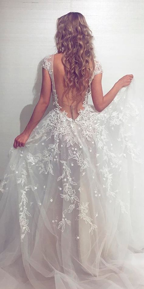 hayley paige wedding dresses bling a line low back cap sleeves lace Hayley Paige Wedding Dresses, Paige Wedding Dress, Hayley Paige Wedding, Beaded Lace Wedding Dress, Hayley Paige Wedding Dress, How To Dress For A Wedding, Elegant Bridal Gown, Princess Bridal Gown, Bling Wedding Dress