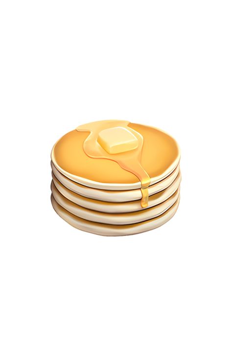 The emoji 🥞 depicts a stack of three round pancakes with a golden-brown color and visible layers. The pancakes have a slightly fluffy texture and are topped with a pat of butter and a drizzle of syrup. The edges of the pancakes are slightly uneven, giving them a homemade appearance. Overall, the emoji looks delicious and appetizing. Png Emoji, Iphone Png, Apple Emojis, Images Emoji, Emoji Stickers Iphone, Ios Emoji, Icon Emoji, Photo Cutout, New Emojis