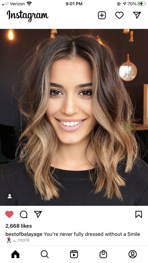 One Length Balayage Hair, Medium Length Caramel Balayage, Bayalage Brunette Shoulder Length Hair, Shoulder Length Balayage Hair, Balyage Blonde Mid Length Brunette, Blond Lob, Balage Hair, Hide Greys, Blonde Hair Transformations