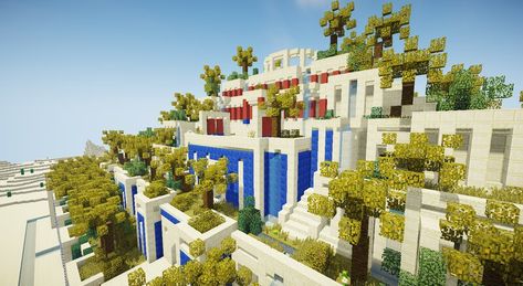 Hanging Gardens of Babylon Minecraft Map Minecraft L, Hanging Gardens Of Babylon, Minecraft Village, Gardens Of Babylon, Library Of Alexandria, Hanging Gardens, Tower Of Babel, Minecraft Map, Christ The Redeemer