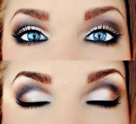 Blue Eyes Pop, Eyeshadow For Blue Eyes, Makeup For Blondes, Eye Makeup Steps, Smink Inspiration, Makijaż Smokey Eye, Makeup Hacks, Hooded Eyes, Natural Eyes