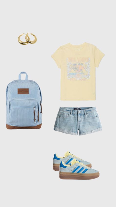 back to school, outfit, fashion, style, clothing, back pack, stylish, inspo, inspiration, first day of school Back To School Outfits For Girls 2024, Back To School Fits 2024, Cute First Day Of School Outfits Jean Shorts, Cute Back To School T-shirt With Graphic Print, Back To School 2024-2025 Outfits, First Day Of School Outfit 2024-2025, School Outfits Middle School, Macys Outfits, School Shorts