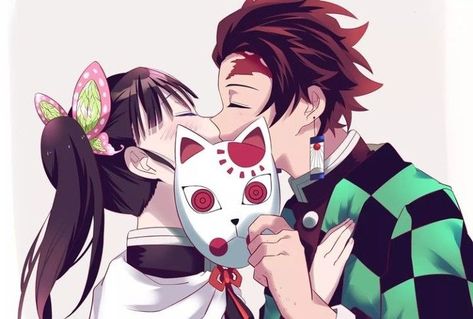 Kanao Tsuyuri, Dessin Adorable, Anime Character Drawing, Anime Kiss, Anime Couples Drawings, Cute Anime Pics, Kimetsu No Yaiba, Slayer Anime, Cute Anime Couples