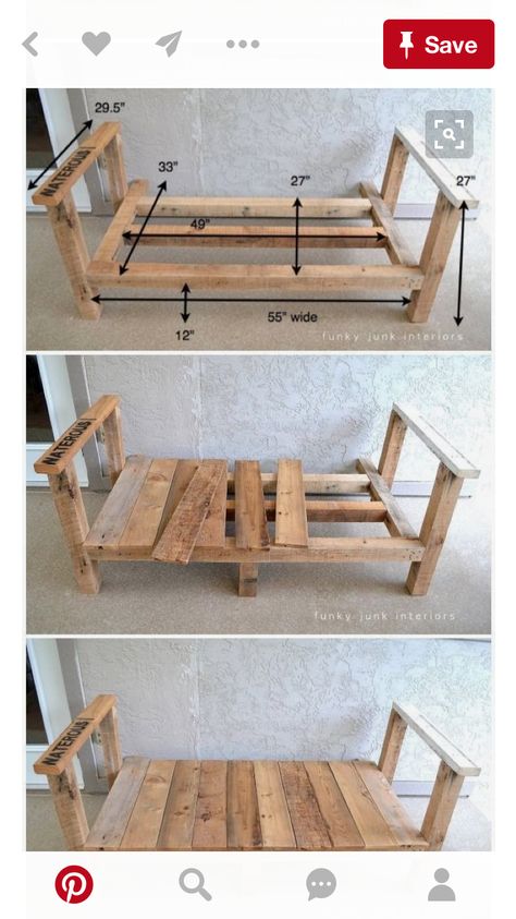 Yard Furniture Ideas, Diy Yard Furniture, Diy Pallet Coffee Table, Rocking Bed, Garden Diy Furniture, Outdoor Makeover, Wooden Rocking Chair, Zimmer Diy, Rocking Cradle