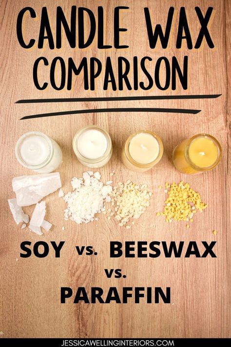 Wax For Making Candles, Best Soy Wax For Candles, Best Beeswax Candle Recipe, Best Wax For Wax Melts, Best Homemade Candle Recipes, Make My Own Candles, Candle Making Wax Types, Soy Vs Beeswax Candles, Candle Making Ingredients