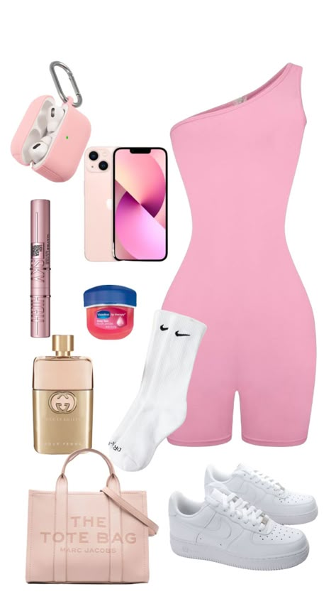 Pink outfit🤍 Outfit Air Force 1, Outfit Air Force, Pink Baddie, Cute Highschool Outfits, Lilly Pulitzer Outfits, Fitness Wear Outfits, Cute Gym Outfits, Cute Lazy Outfits, Cute Lazy Day Outfits