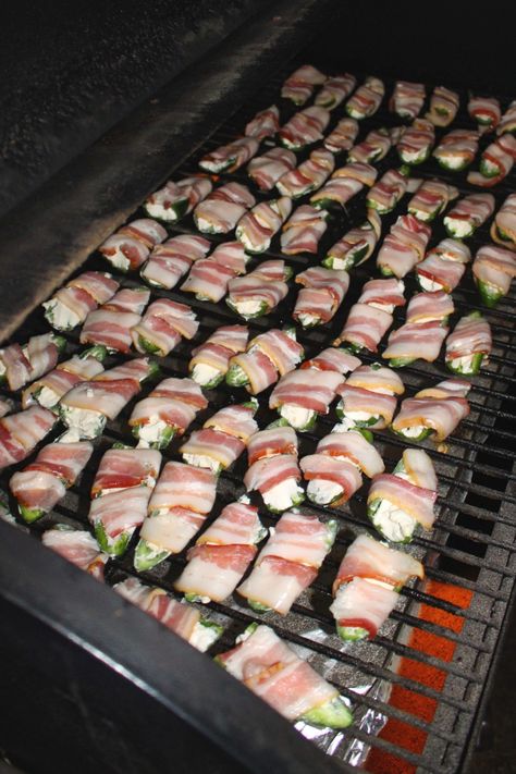 Traeger Jalapeno Poppers, Smoked Bacon Wrapped Jalapenos, Smoked Jalapeno Peppers Bacon Wrapped, Smoked Jalapeno Peppers, Smoked Jalapenos, Smoked Jalapeno Poppers, Smoked Sides, Grilled Jalapeno Poppers, Bacon Wrapped Pork Loin