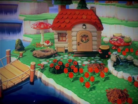 Mushroom forest animal crossing new horizons pretty cottagecore #mushrooms #animalcrossing #animalcrossingnewhorizons Mushroom Forest, Forest Animal, Animal Crossing, Forest