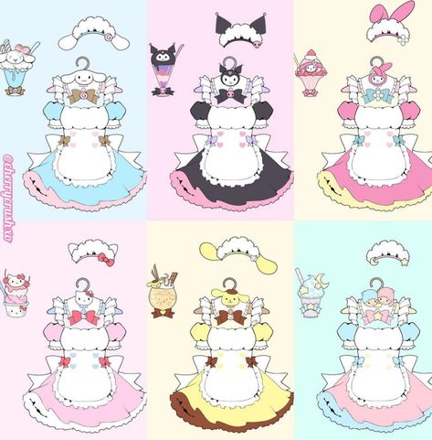 Kuromi Maid Outfit, Chibi Maid Outfit, Sanrio Dress, Kuromi Dress, Sanrio Cosplay, Kuromi Cosplay, Kuromi Outfit, Sanrio Outfits, Character Dress Up