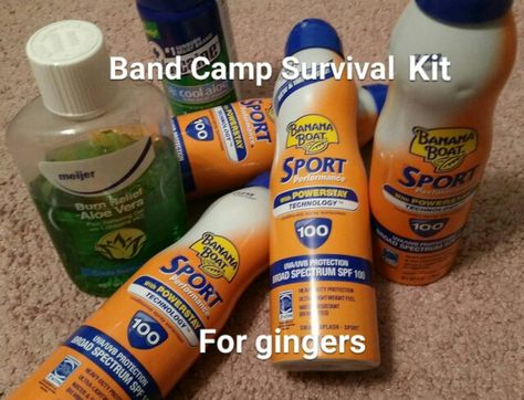 Band Camp Survival Kit for Gingers Marching Band Survival Kit, Band Camp Survival Kit, Camp Survival Kit, Burn Blister, 2023 Ideas, Marching Bands, Marching Band Humor, Rv Camping Tips, Camping Packing List