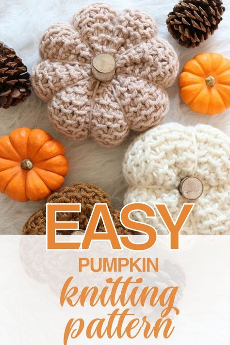 knit pumpkins on table Knit Pumpkin Pattern Free, Halloween Knitting Patterns, Pumpkin Patterns Free, Free Knit Pattern, Halloween Knitting, Handmade Halloween Decorations, Fall Knitting Patterns, Knitting Abbreviations, Pumpkin Uses