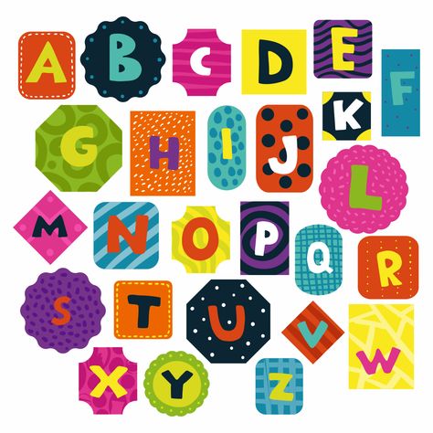 Printable Alphabet Letters to Print Alphabet Letters To Print, Printable Alphabet Letters, Digital Alphabet, Free Printable Letters, Alfabet Letters, Coloring Calendar, Alphabet Clipart, Birthday Letters, Sticker Template