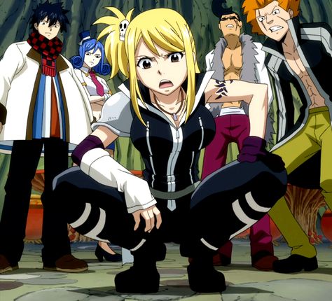 Fairy Tail | Gray Surge, Juvia, Lucy Ashley, Droy, & Jet | Edolas Fairy Tail Edolas, Fairy Tail Amv, Fairy Tail Family, Fariy Tail, Fairy Tail Lucy, Fairy Tail Guild, Natsu And Lucy, Latest Anime, Fairy Tail Manga