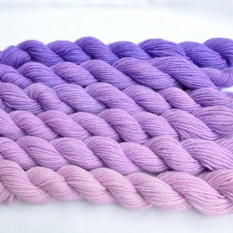 Ombre shades of purple. Bridesmaids dresses? Ombre Yarn, Shades Of Violet, Gradient Yarns, Knitting Blogs, All Things Purple, Purple Ombre, Lavender Blue, Purple Lilac, Purple Rain