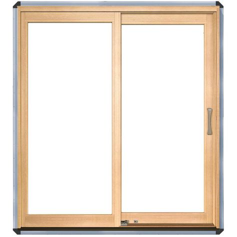 Pella Clear Glass White Aluminum Clad Unfinished Wood Sliding Patio Door With Insulating Core (Common: 72-in X 80-in; Actual: 71.25-in x 79.5-in) Sliding Double Door, Double Sliding Patio Doors, French Doors With Screens, Double Patio Doors, Patio Door Locks, Sliding Patio Door, Sliding Glass Doors Patio, Wooden Sliding Doors, Glass Doors Patio