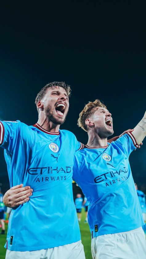 Ruben Dias And John Stones, Man City Wallpaper, English Lads, City Aesthetics, Ruben Dias, Manchester City Wallpaper, John Stones, Stone Wallpaper, Cute Panda Wallpaper