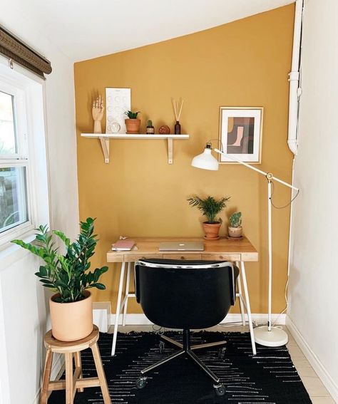 Yellow Paint Color, Colours That Go With Grey, Yellow Accent Walls, Warm Grey Paint Colors, Warm Gray Paint, Yellow Office, Charcoal Walls, Yellow Paint Colors, Organic Compounds