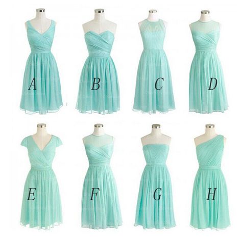 Bridesmaid Dress Mismatched, Tiffany Blue Bridesmaids, Tiffany Blue Bridesmaid Dresses, Mismatched Bridesmaid Dresses Blue, Blue Bridesmaid Dresses Short, Bridesmaid Dresses 2017, Cute Bridesmaid Dresses, Short Bridesmaid Dress, Summer Bridesmaid Dresses