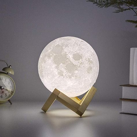 Moon Light Lamp, Moon Night Light, Childrens Night Light, Moon Lamp, Led Light Lamp, Night Light Kids, Moon Night, Soothing Colors, Lamp Design