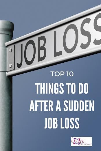 If you've ever faced a sudden job loss, you know how devastating it can be. Here are 10 things to do to help you move forward and stay positive. via @creatingmyhappy Job Loss, Debt Help, Managing Money, Job Quotes, Lost Job, First Job, Side Jobs, Frugal Tips, Financial Tips