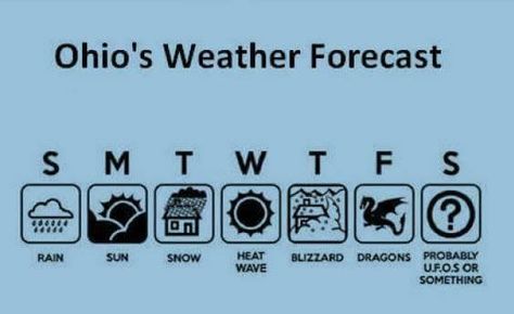 Ohio Weather Ohio Memes, Ohio Weather, Very Funny Photos, Snow Blizzard, Weather Memes, Awsome Pictures, Dont Forget To Smile, Funny Pix, Holiday Signs