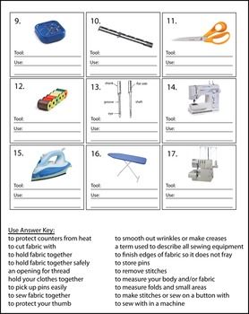 Identifying Sewing Equipment Quilt Games, Sewing Tools And Equipment, Sewing Kit Essentials, Quilt Guild Programs, School Sheets, Heart Sewing, Purses Patterns, Teaching Sewing, Sewing Equipment