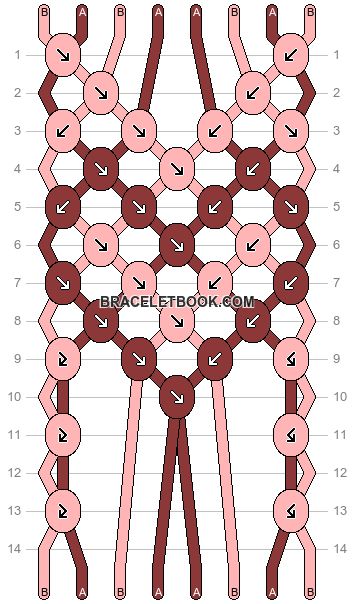 Heart Shape Friendship Bracelet Pattern, Heart Shaped Bracelet Pattern, Heart Shape Bracelet Tutorial, Heart Chain Bracelet Tutorial, Heart Chain Bracelet Pattern, Daisy Chain Friendship Bracelet Pattern, Heart Bracelet Pattern Tutorial, Friendship Bracelet Patterns Heart, Daisy Chain Bracelet Pattern