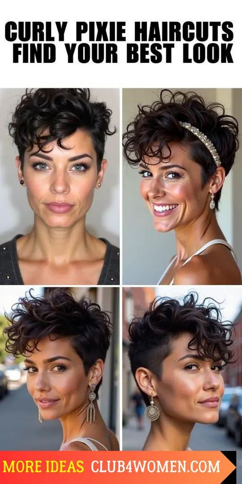 23 Bold Curly Pixie Haircuts for Women of All Ages – 2024 Hair Trends Undercut Short Curly Hair Women, Da Haircut For Women, Undercut Grow Out, Short Curly Grey Hair Over 50 Gray Hairstyles, Curly Bowl Cut For Women, Curly Short Hair Black Women, Undercut With Curly Hair, Short Women Haircuts, Pixie Haircut 2024