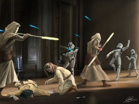 Commission Jedi Temple Guards by Entar0178 on DeviantArt Jedi Temple Guard, Quinlan Vos, Jedi Temple, Mara Jade, Order 66, Arte Nerd, Star Wars Trooper, Star Wars Characters Pictures, Star Wars Concept Art