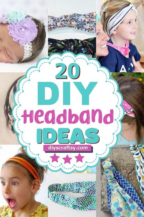 DIY Headband Ideas Diy Padded Headbands, Diy Hair Bands For Women, How To Make Headbands For Women, How To Make A Headband, Diy Headband Ideas, Baby Headbands Diy, Fabric Headbands Diy, Homemade Headbands, Hairband Hairstyle