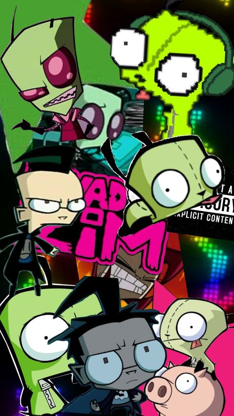 #zim #gir #invaderzim #invader_zim Gir Invader Zim Pfp, Cartoon Nickelodeon, Gir From Invader Zim, Scene Pfp, Zim Gir, Invader Zim Characters, M Wallpaper, Kei Visual, Alone In The Dark