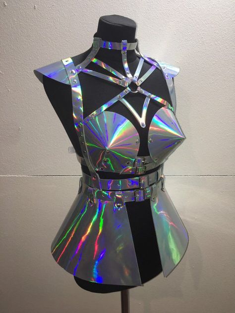 Holographic Outfit, Space Costume, Space Costumes, Corset Costumes, Steampunk Dress, Space Fashion, Burlesque Costume, Steampunk Corset, Space Girl