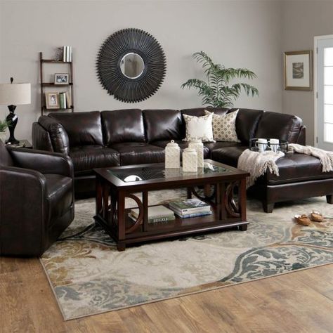 Brown Furniture Living Room, Brown Sofa Living Room, Leather Couches Living Room, Brown Living Room Decor, Brown Couch Living Room, Brown Furniture, Brown Living Room, Brown Sofa, Paint Colors For Living Room