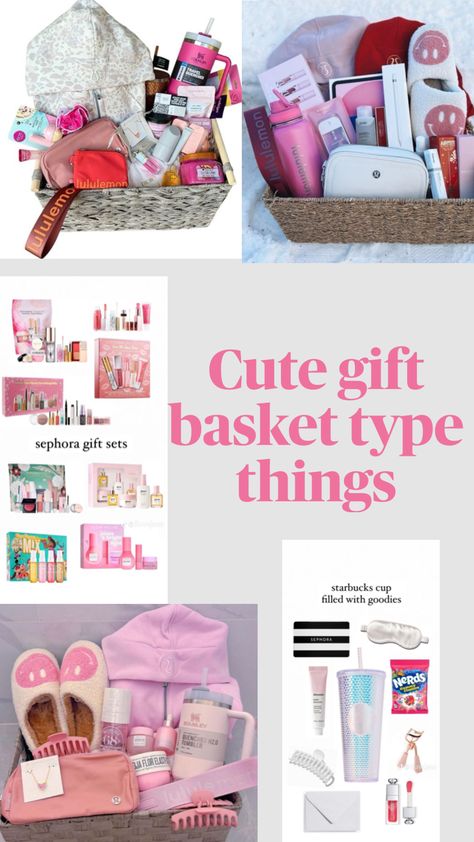 #birthdaybasket #giftbaskets Sephora Gift Sets, Goodie Basket, Sephora Gift, Birthday Basket, Gift Inspo, Gift Basket Ideas, Pretty Animals, Basket Ideas, Diy Birthday Gifts