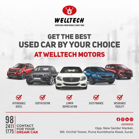 Let the best used car by your choice @welltechmotorsurat #newcar #preownedcars #dreamcar #carforsale #carforfamily #qualitycar #welltechmotors #welltechmotorssurat Car Advertising Design, Car Logo Design, Bio Data, Sales Ads, Car Advertising, Car Logos, Car Ads, Creative Ads, Ads Creative