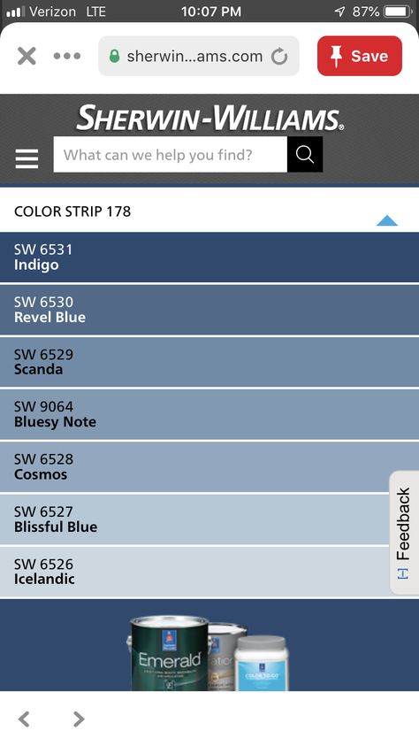 Sherwin Williams Revel Blue, Indigo Blue Sherwin Williams, Sherwin Williams Blues, Sherwin Williams Blue, Blue Paint Colors, Colors Of Blue, Clean Bedroom, Colors For Home, Find Color