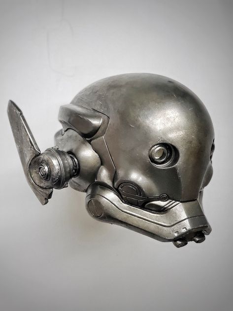 Sci Fi Helmet Design, Metal Helmet, Futuristic Helmet, Sci-fi Armor, Diesel Punk, 3d Figures, Arte Robot, Robot Design, Robot Art