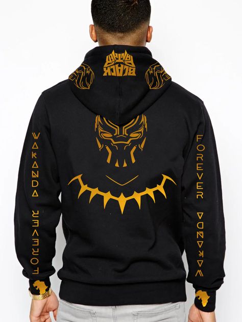 Black Panther Custom Hoodie Black Panther Hoodie, T Challa, Custom Hoodie, Custom Sweatshirts, Custom Hoodies, Black Panther, Kid Names, Panther, Unique Design