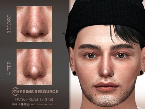 A small nose preset for The Sims. Male Nose, Sims 4 Male, Small Nose, Sims 4 Cas, Rock Chic, Ts4 Cc, The Sims Resource, Sims 4 Mods, Sims Resource