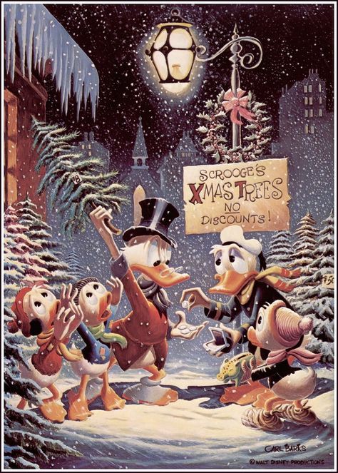 Disney's, Scrooge's Xmas Trees Dagobert Duck, Christmas Disney, Scrooge Mcduck, Disney Vintage, Mickey Christmas, Merry Christmas Images, Mickey Mouse Christmas, 캐릭터 드로잉, Old Disney