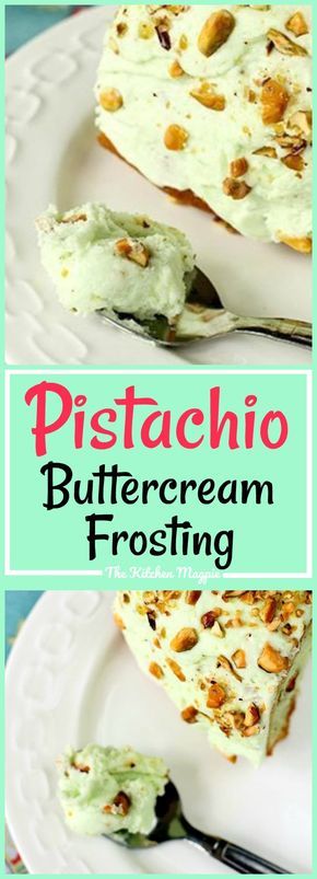 Pistachio Cake Frosting, Pudding Buttercream Frosting, Pistachio Frosting Recipe, Pudding Icing, Pistachio Buttercream, Pistachio Pudding Cake, Cake Glaze, Buttercream Recipes, Pistachio Cake Recipe