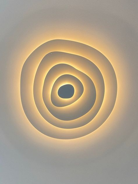 An annual ring corrugated ceiling lamp design, simple but not simple, surrounded by light, with distinct layers.   If you have any questions about our products, please contact us and we will get back to you within 24 hours.   Product Size   Style A Size: Dia 47cm / ∅ 18.5″   Style B Size: Dia 63cm / ∅ 24.8″   Style C Size: Dia 78cm / ∅ 30.7″   Style D Size: Dia 100cm / ∅ 39.4″   Details   Material: Metal, Iron   Light source: Integrated LED   Kelvi Metal Ceiling Design, Corrugated Ceiling, Celling Lamp, Ring Lighting, Light Hallway, Layered Lighting, Metal Lamps, Ceiling Lamp Design, Mirror Room