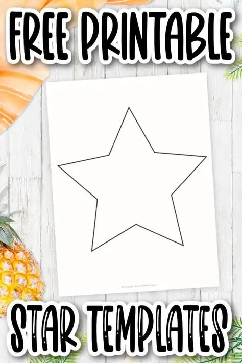 Free Printable Star Template - Simple Mom Project Printable Stars Free, Printable Star Templates, Star Printable Templates Free, Star Template Printable Free, Seashell Template, Seashells Template, Star Template Printable, Simple Mom Project, Preschool Assessment