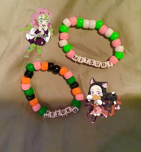 Mitsuri And Nezuko Matching, Matching Bracelets