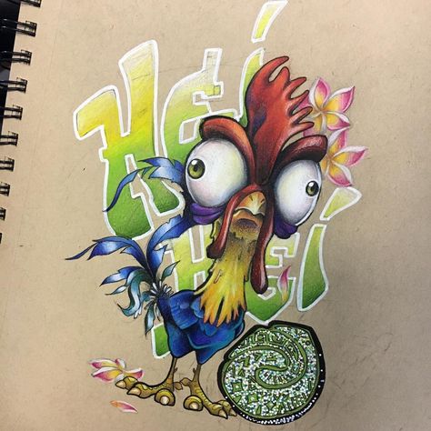 Sarah Lawrence on Instagram: “#repost I would love to tattoo this Hei Hei #moana #newschool #newschooltattoo #heihei #chicken #heartoftafiti #disney @disneyartfans…” Heihei Tattoo, Hei Hei Moana, New School Tattoo, New School, Instagram Repost, Moana, Tattoo Ideas, Chicken, Tattoos