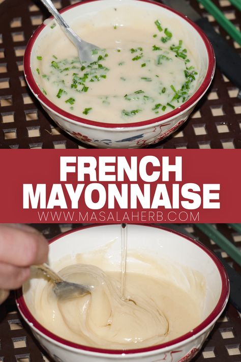 Make your own homemae Mayonnaise. I am sharing my mum's french mayo recipe which has been a favorite in my family. French Mayonnaise Recipe, Homemade Mayonnaise Recipe, Mayo Recipe, Better Food Choices, Mayonnaise Recipe, Homemade Mayonnaise, Dipping Sauces, Dijon Mustard, Dijon