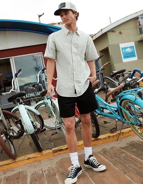 Rsq Short Chino Shorts. Falls Well Above The Knee. Slant Hand Pockets. Zip Fly. Button Waist. Dual Back Welt Pockets With Rsq Logo Flag At Right Pocket. Approximate Inseam: 7". Approximate Outseam: 17.5". 68% Cotton 30% Repreve Recycled Polyester 2% Spandex. Machine Wash. Imported. | Rsq Short 7" Chino Shorts Skater Shorts Outfits Men, Cotton Shorts Outfit Men, Short People Outfits Men, Mens Short Shorts Outfits, Mens Basketball Shorts Outfit, Men Outfit With Shorts, Mens Summer Fashion Shorts, Mens Summer Outfits 2024 Streetwear, Mens Beach Outfits Casual